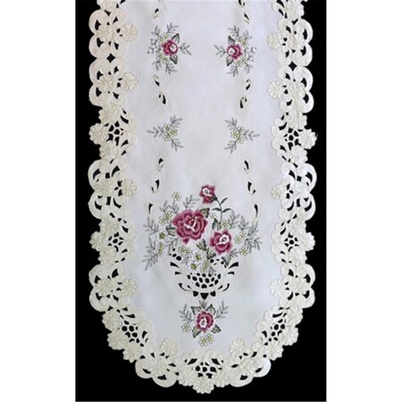 H0971-RS English Rose Round Doily, 8 in.